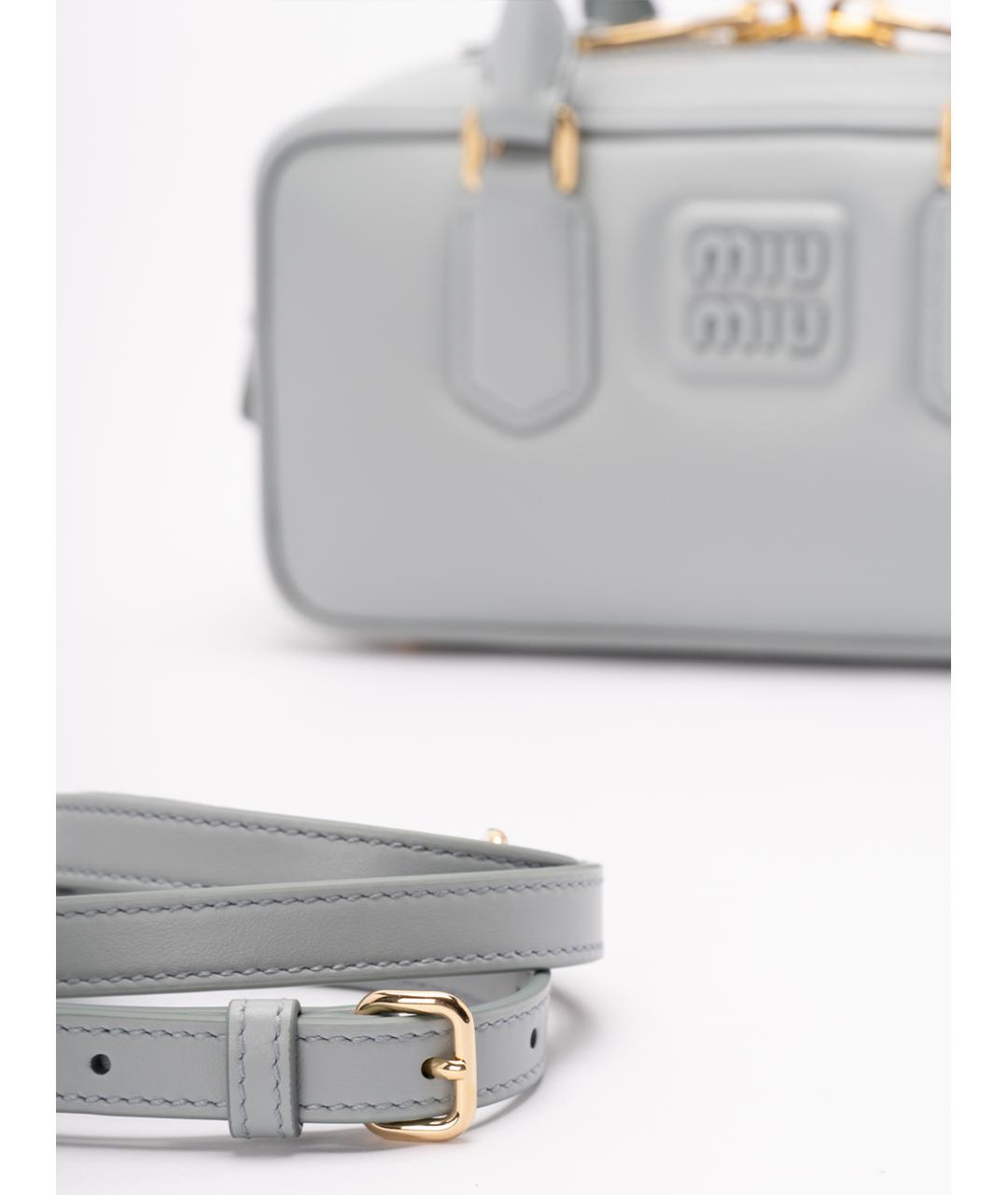 MIU MIU Кожаная сумка с короткими ручками, фото 5