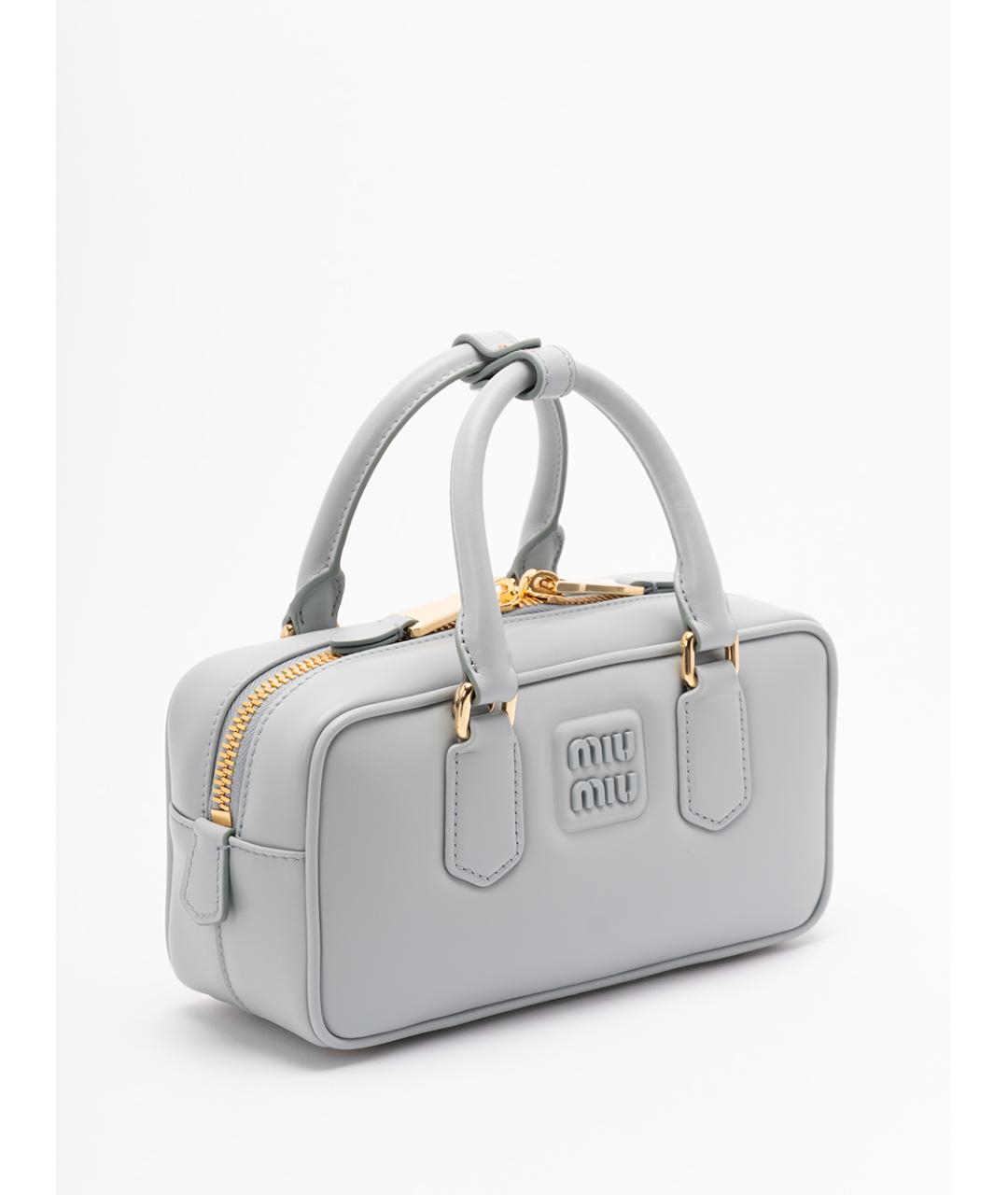 MIU MIU Кожаная сумка с короткими ручками, фото 3