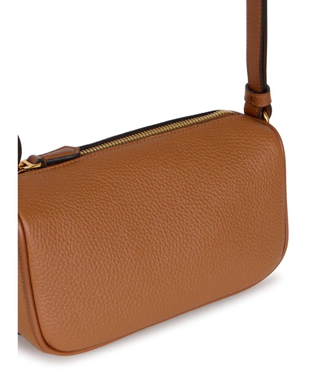 GUCCI Коричневая кожаная сумка через плечо, фото 3