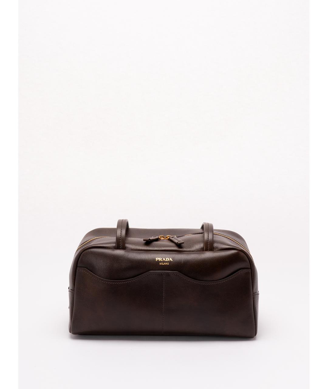 PRADA Коричневая кожаная сумка через плечо, фото 2