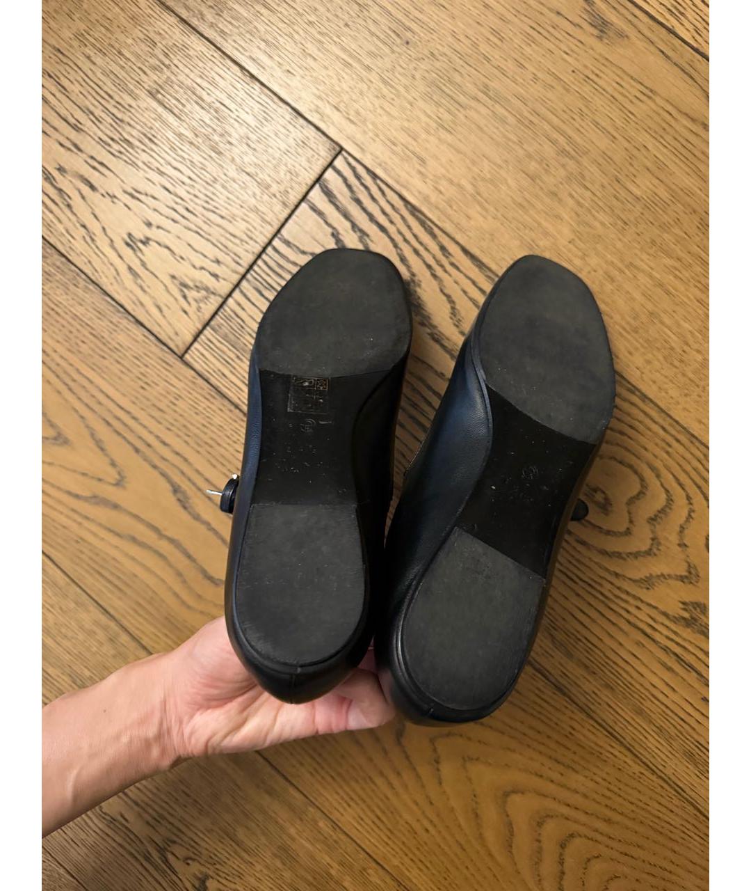 THE ROW Черные кожаные балетки, фото 5