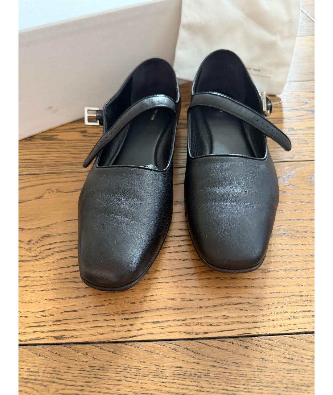 THE ROW Черные кожаные балетки, фото 2