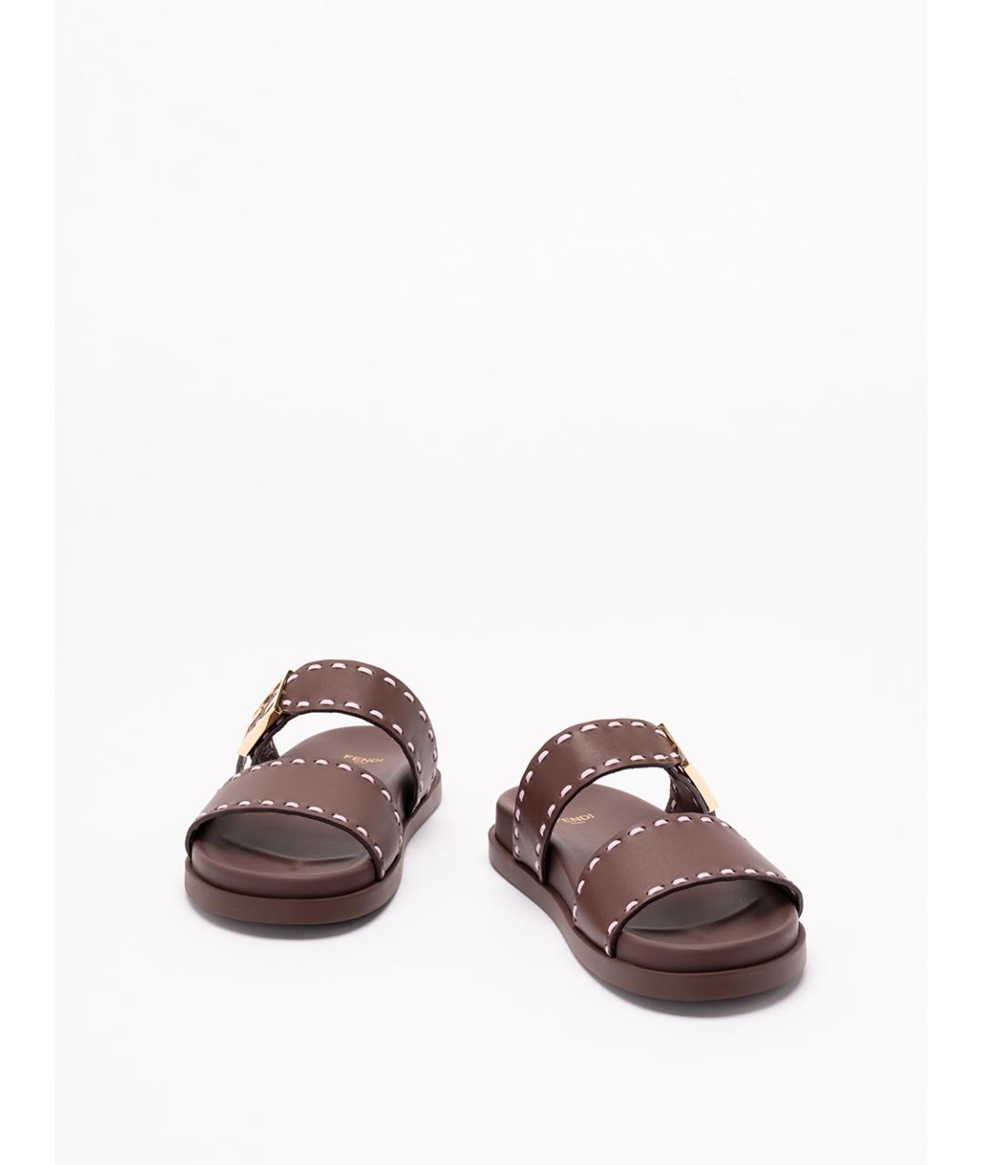 FENDI Кожаные сандалии, фото 2