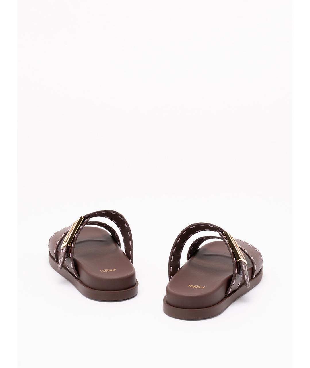 FENDI Кожаные сандалии, фото 3