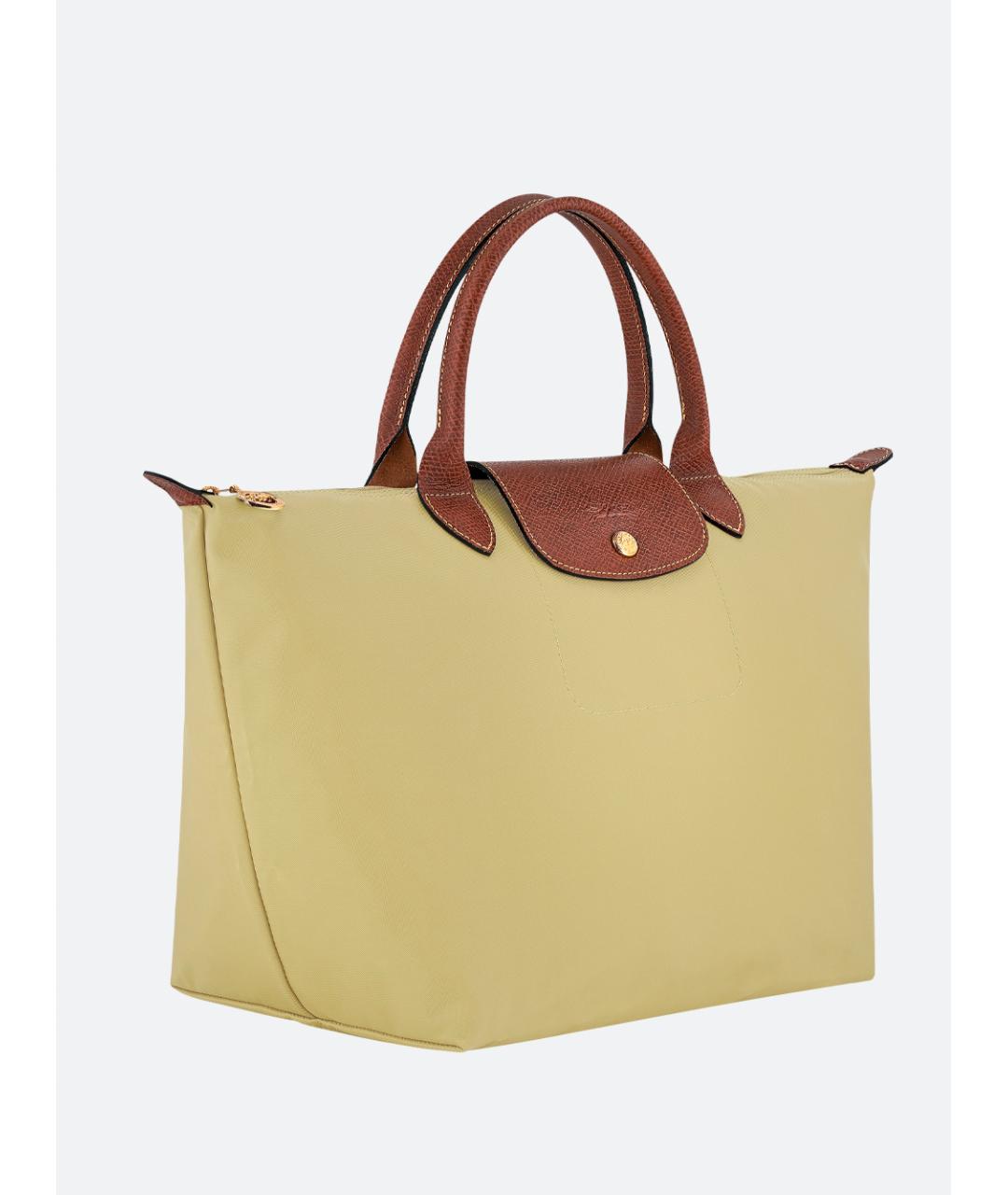 LONGCHAMP Зеленая синтетическая сумка тоут, фото 2