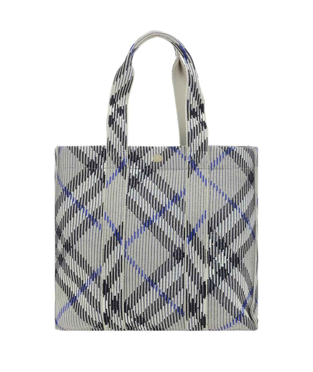 BURBERRY Серая тканевая сумка тоут, фото 1