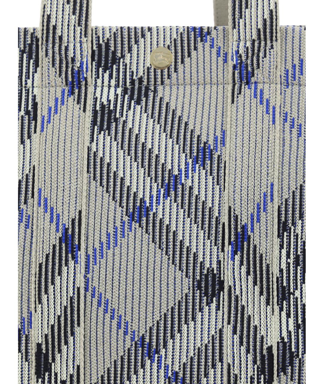 BURBERRY Серая тканевая сумка тоут, фото 4