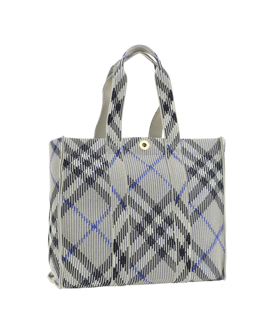 BURBERRY Серая тканевая сумка тоут, фото 3