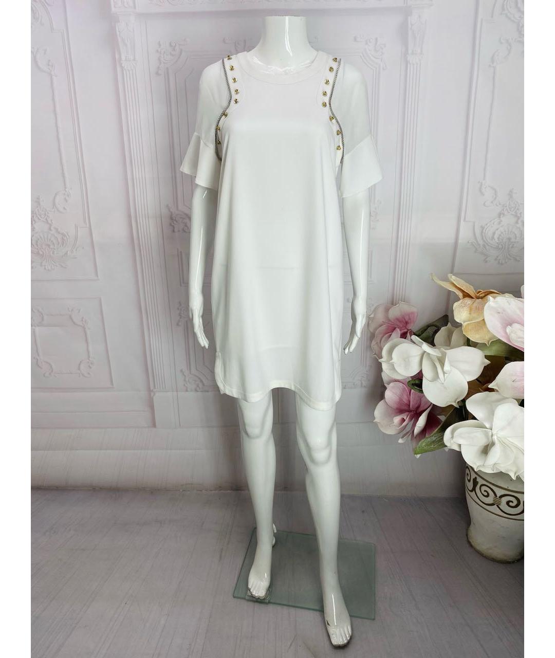 PINKO Белое полиэстеровое повседневное платье, фото 6