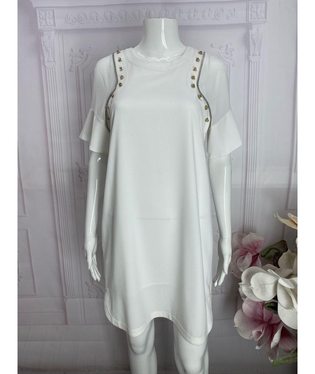 PINKO Белое полиэстеровое повседневное платье, фото 5