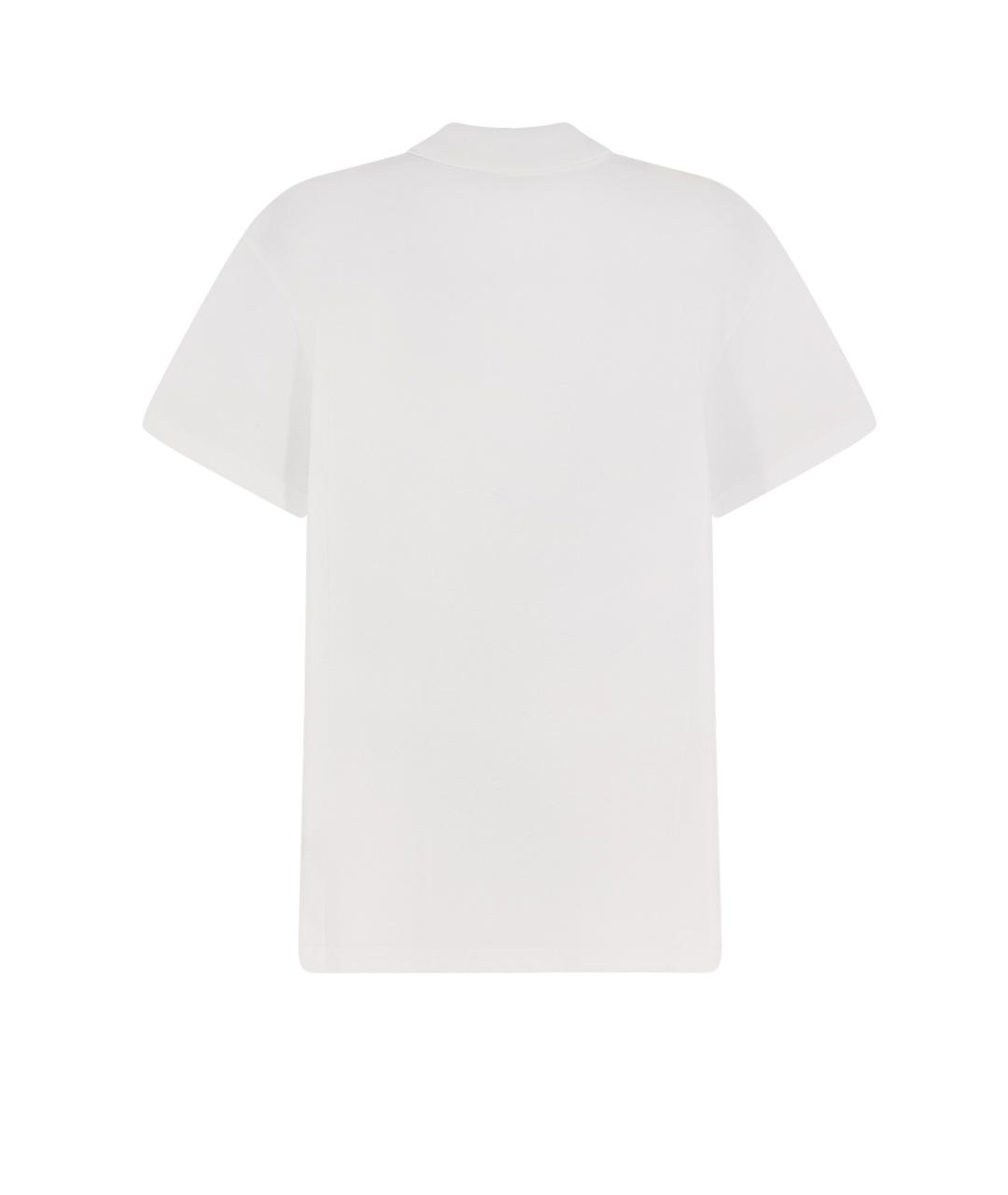 CHRISTIAN DIOR Белое хлопковое поло с коротким рукавом, фото 2