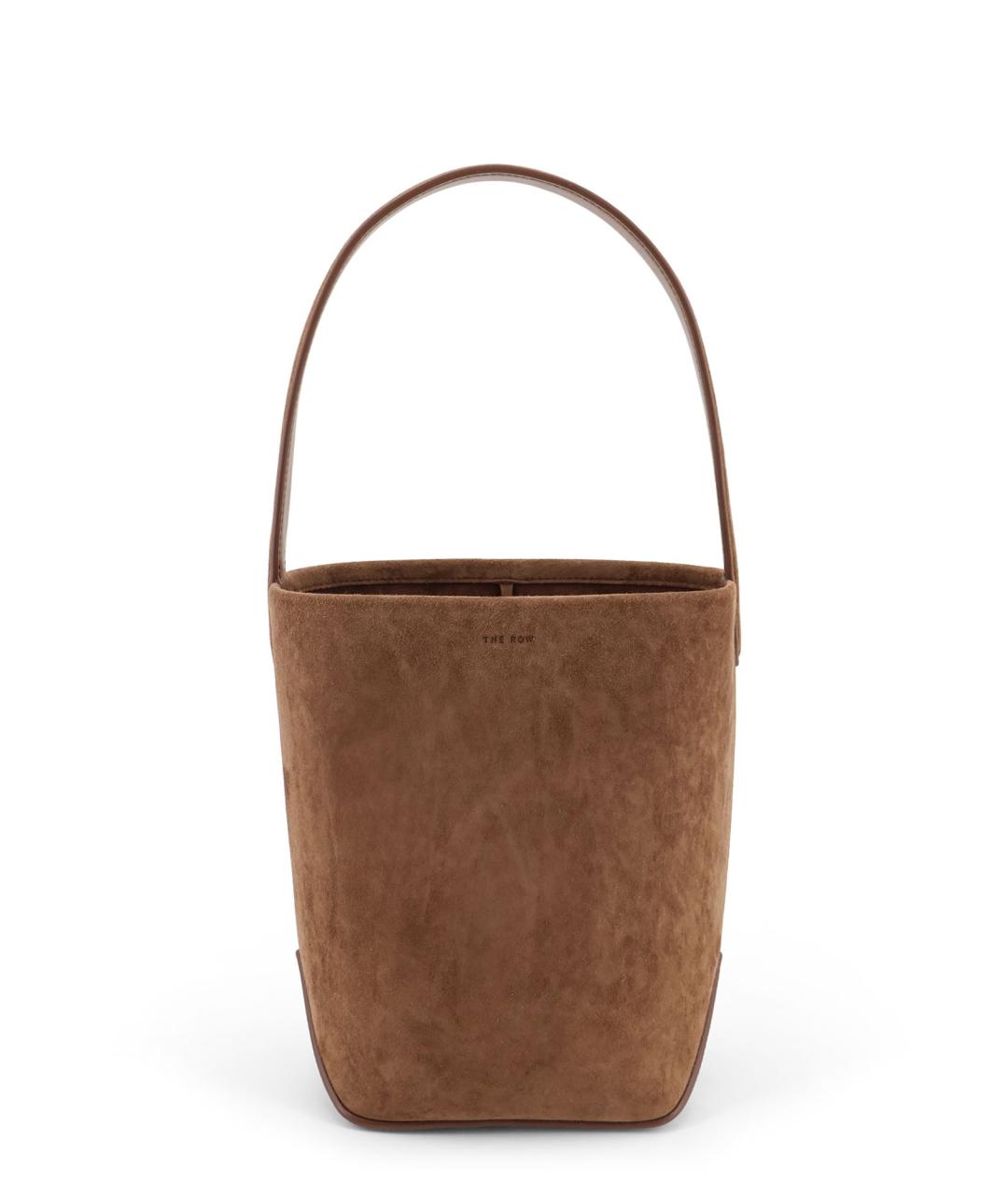 THE ROW Коричневая замшевая сумка тоут, фото 1