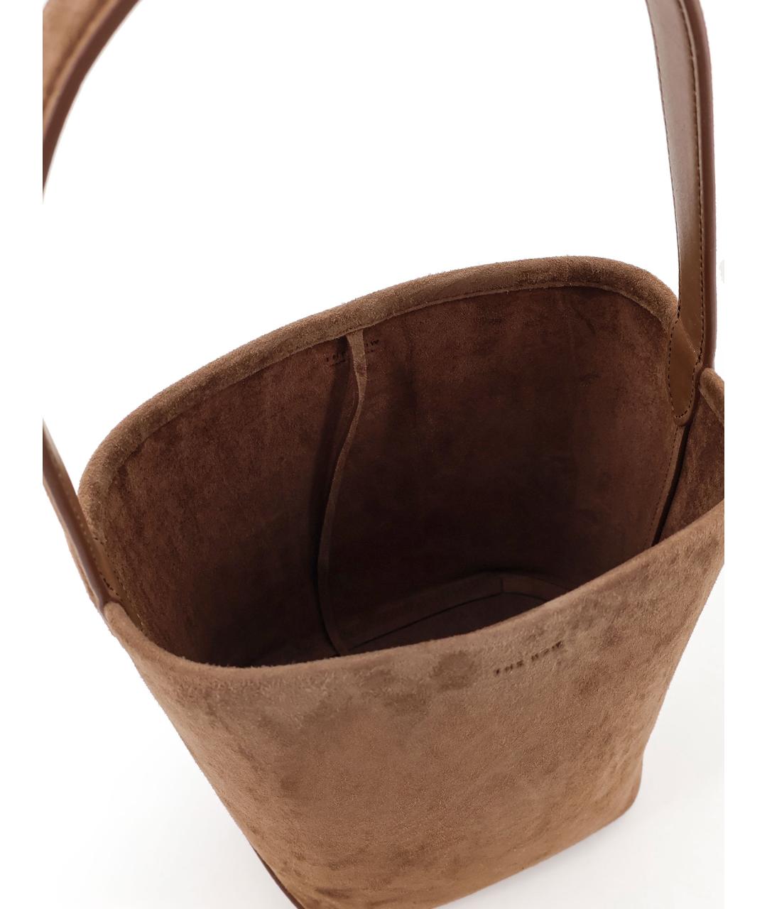 THE ROW Коричневая замшевая сумка тоут, фото 4