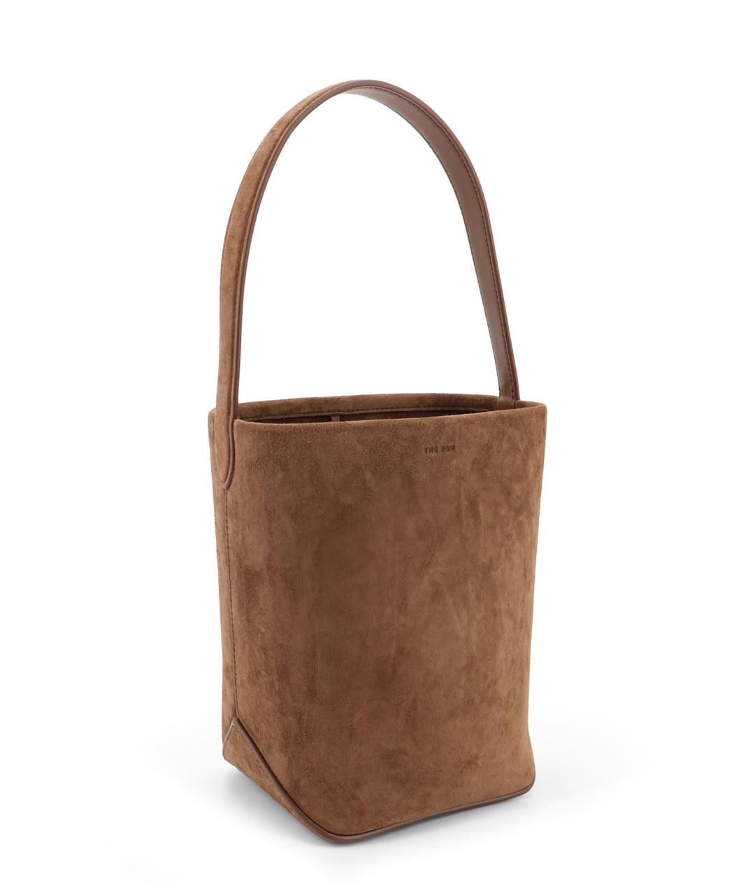 THE ROW Коричневая замшевая сумка тоут, фото 3