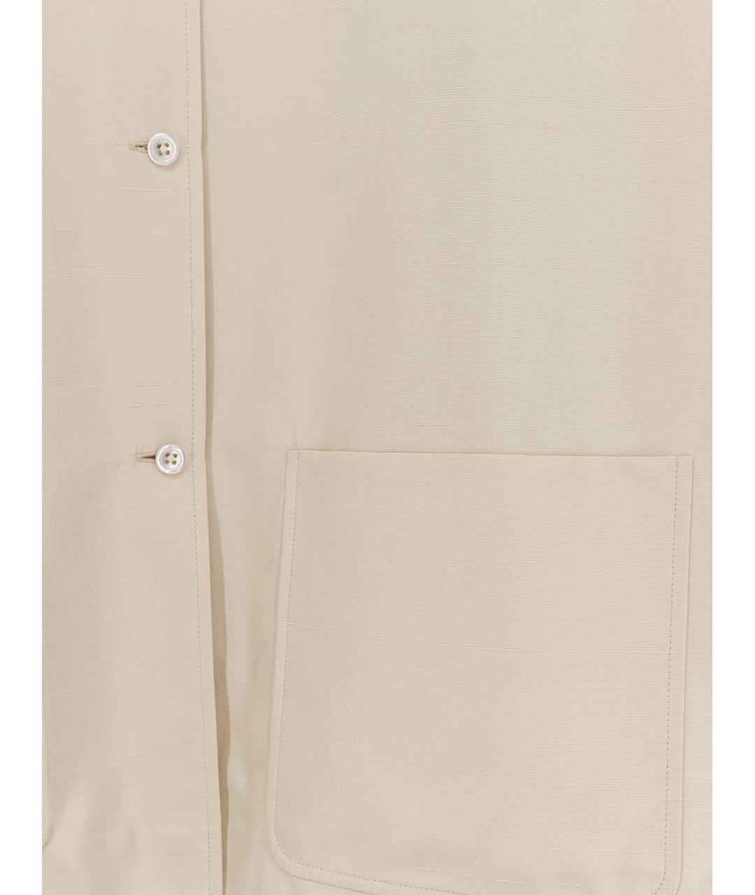 THE ROW Бежевая шелковая рубашка, фото 3