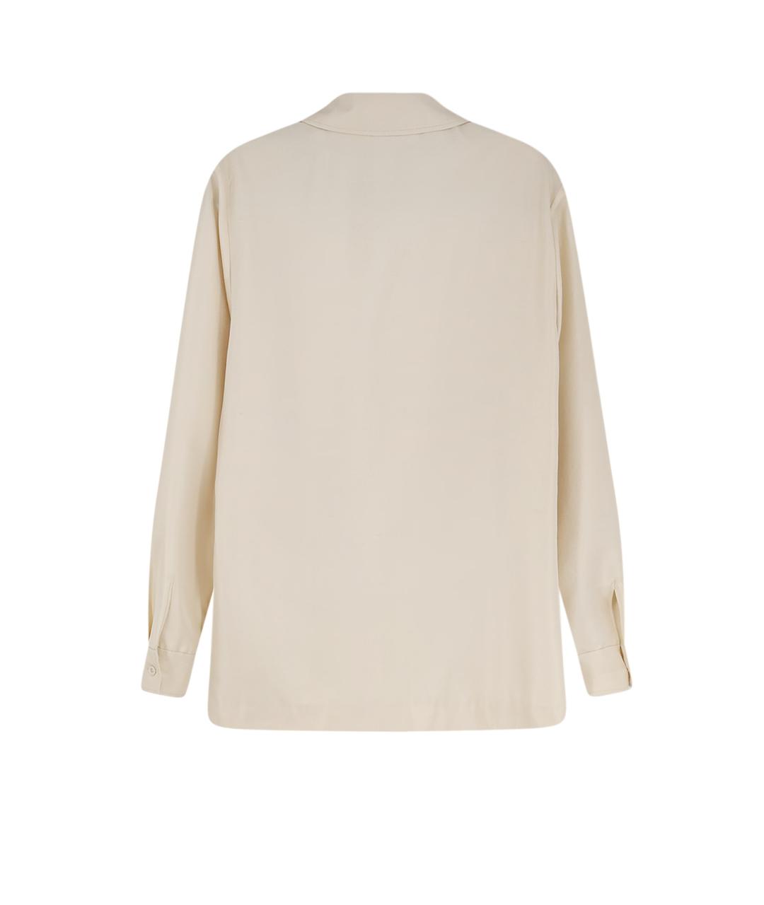 THE ROW Бежевая шелковая рубашка, фото 2