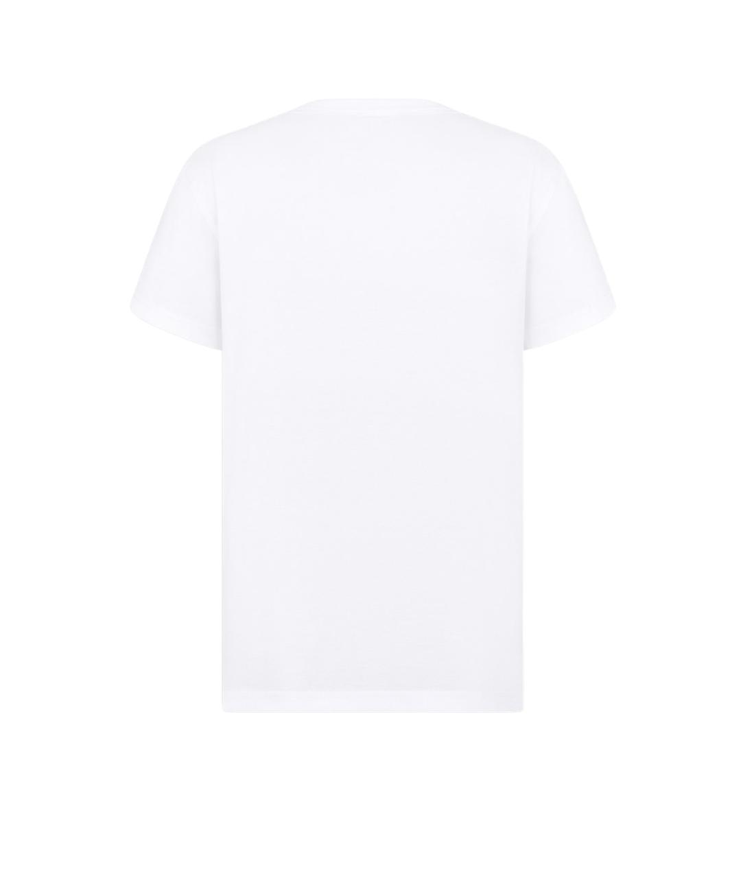 CHRISTIAN DIOR Белая хлопковая футболка, фото 2
