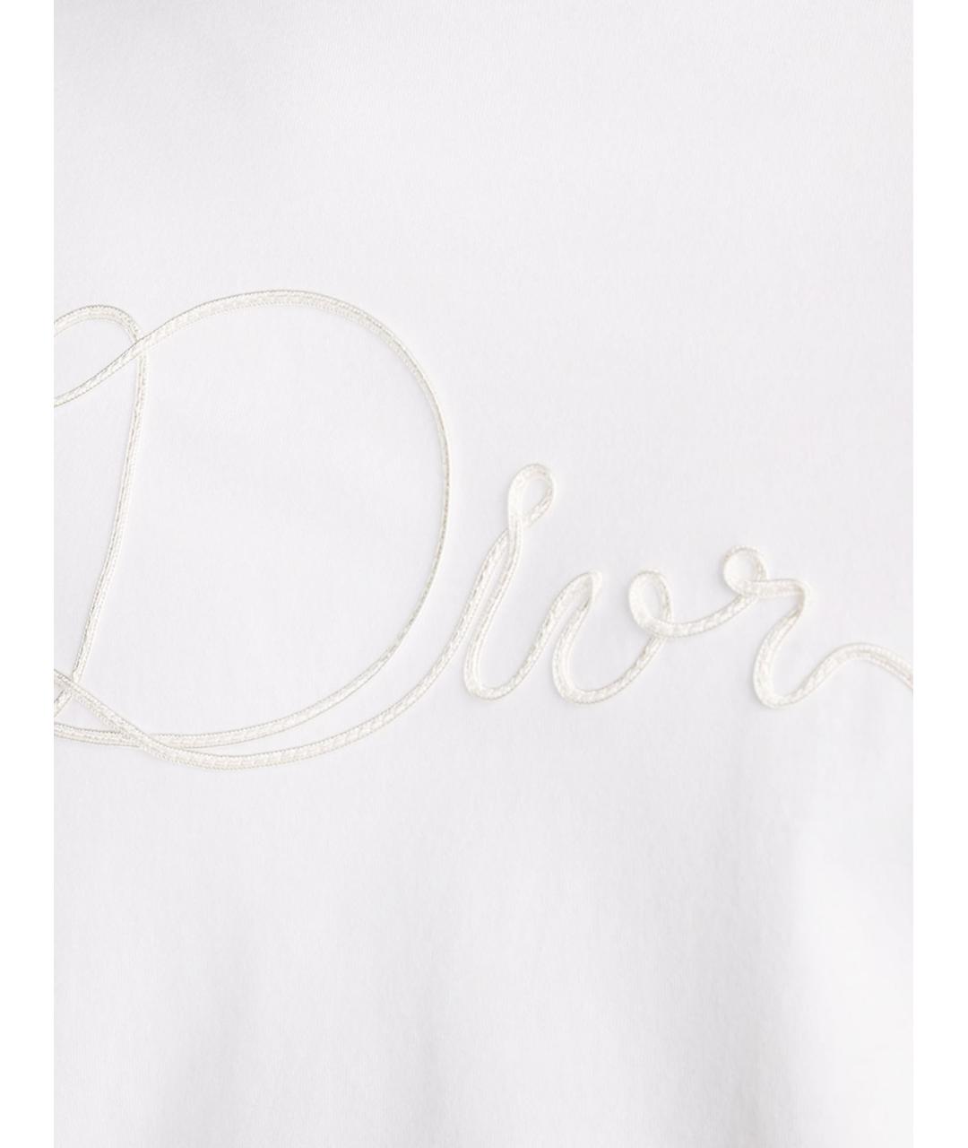 CHRISTIAN DIOR Белая хлопковая футболка, фото 3