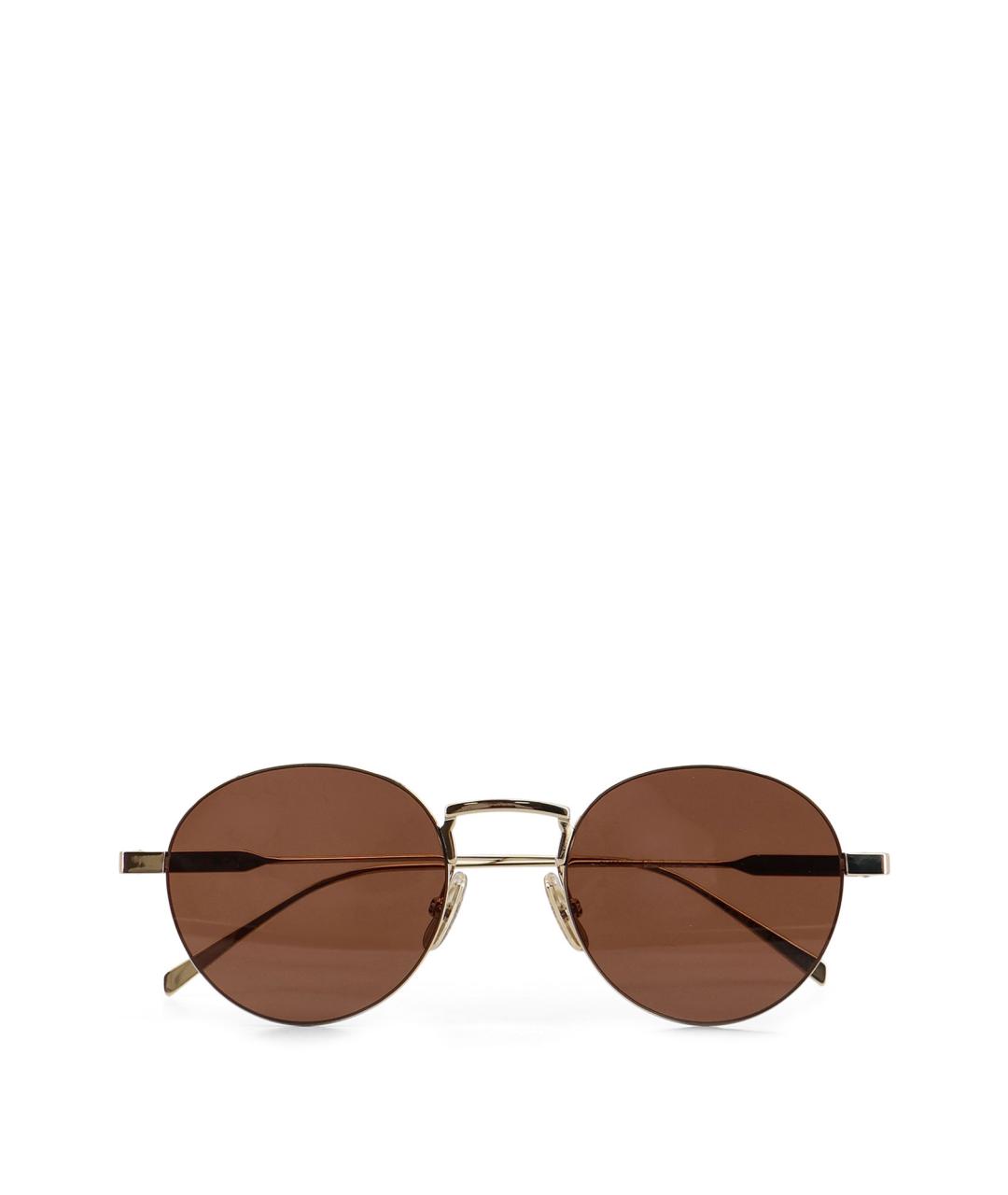 CELINE Золотые металлические солнцезащитные очки, фото 2