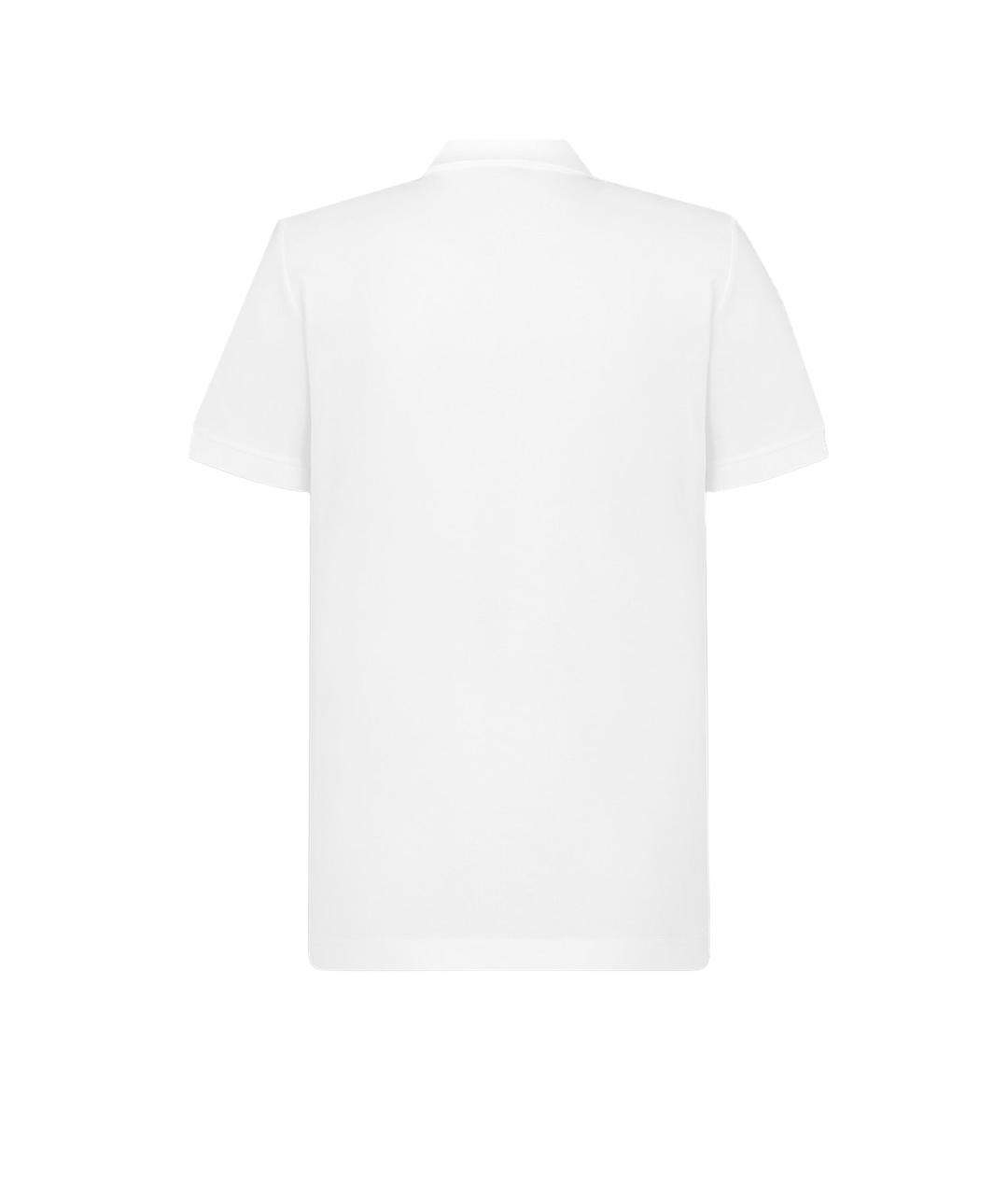 CHRISTIAN DIOR Белое хлопковое поло с коротким рукавом, фото 2