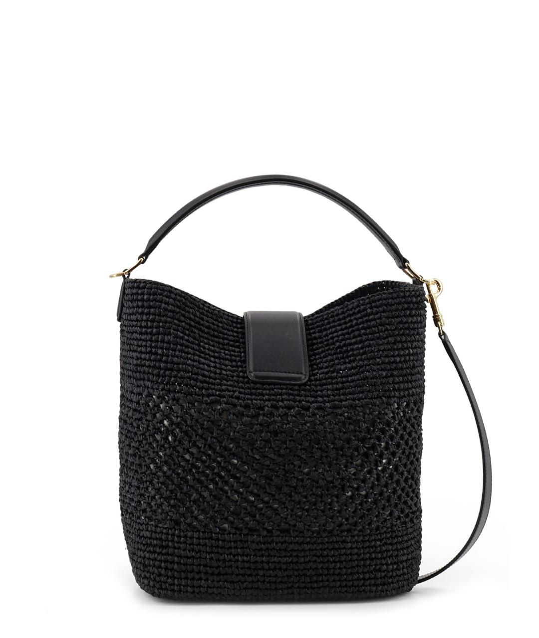 CELINE Черная пелетеная сумка тоут, фото 2