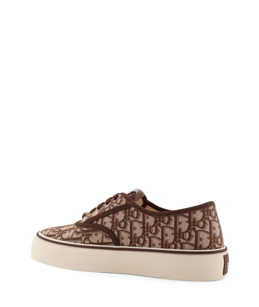 CHRISTIAN DIOR Коричневые текстильные низкие кроссовки / кеды, фото 3