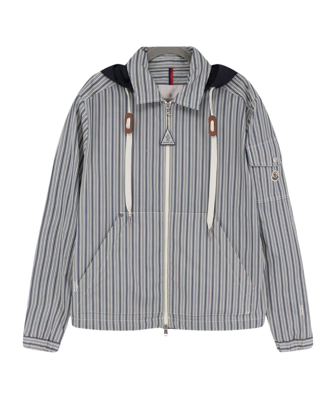 MONCLER Голубая хлопковая куртка, фото 1