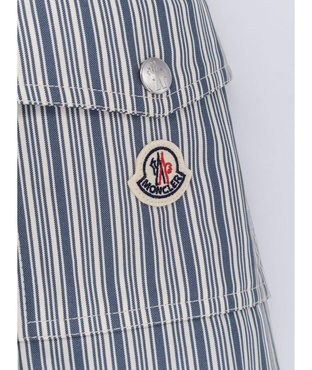 MONCLER Голубая хлопковая куртка, фото 3