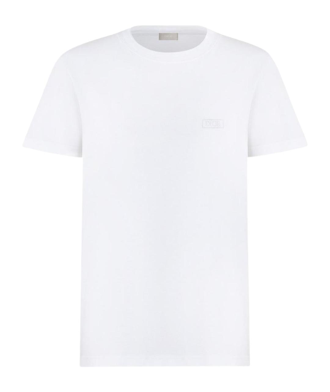 CHRISTIAN DIOR Белая хлопковая футболка, фото 1