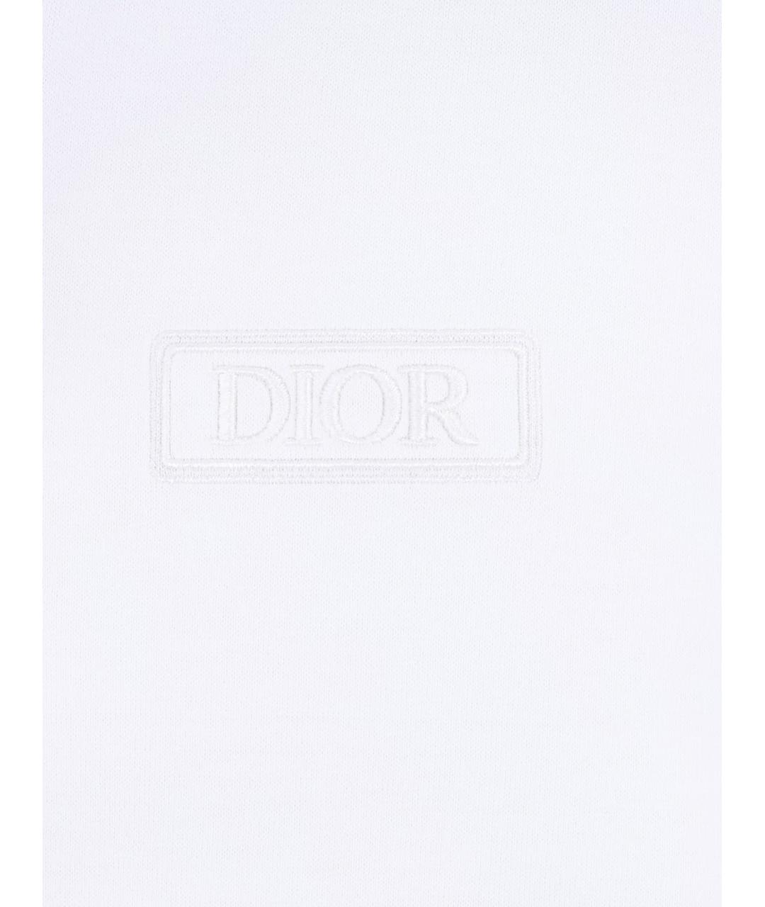 CHRISTIAN DIOR Белая хлопковая футболка, фото 3