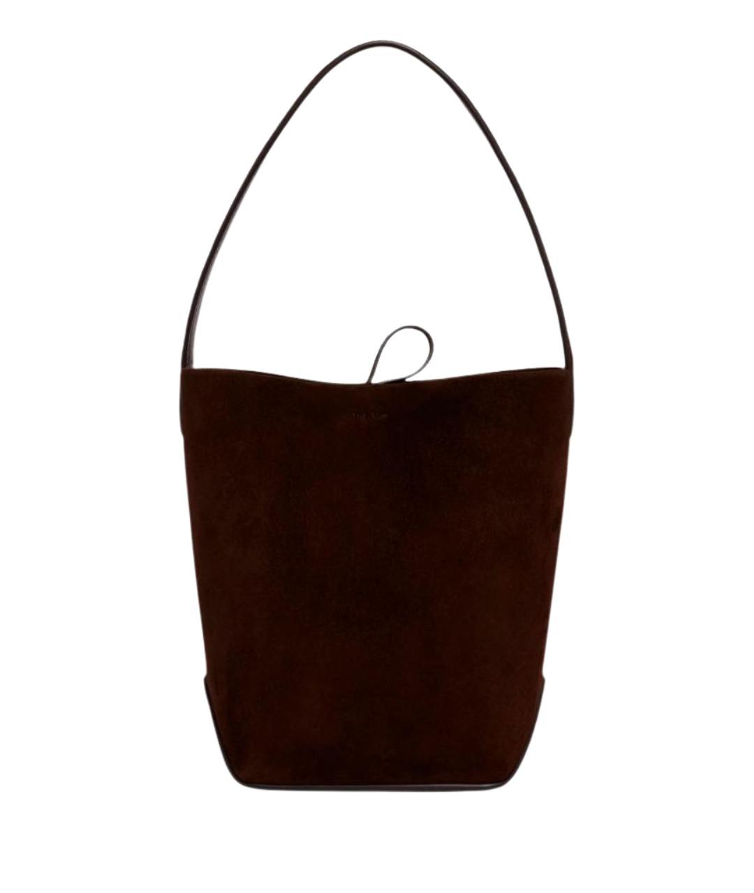 THE ROW Коричневая замшевая сумка тоут, фото 1