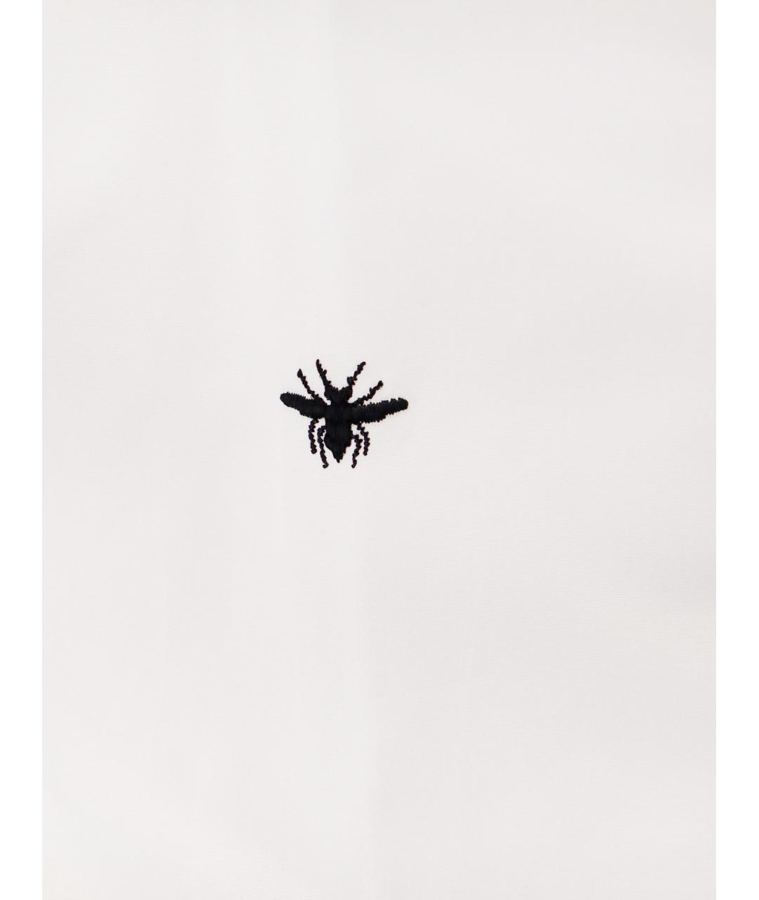 CHRISTIAN DIOR Белая хлопковая классическая рубашка, фото 3