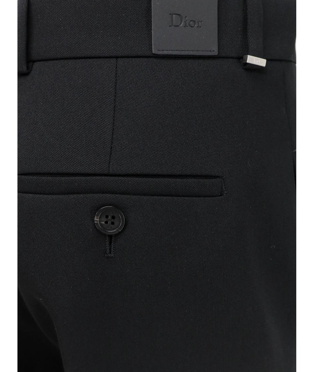 CHRISTIAN DIOR Черные шерстяные брюки узкие, фото 3