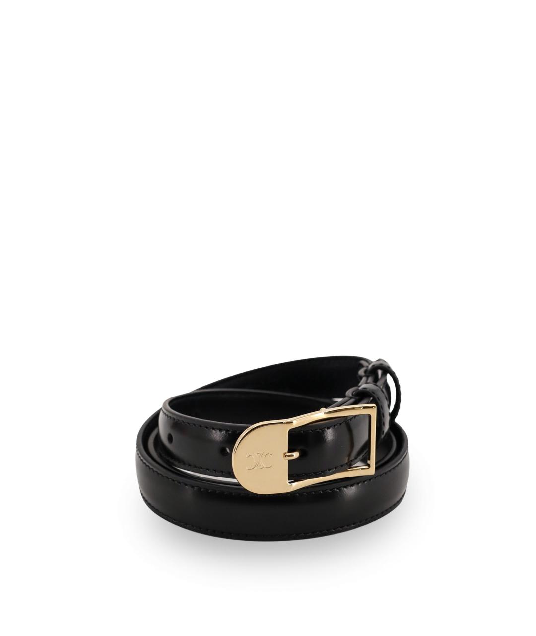 CELINE Черный кожаный ремень, фото 3