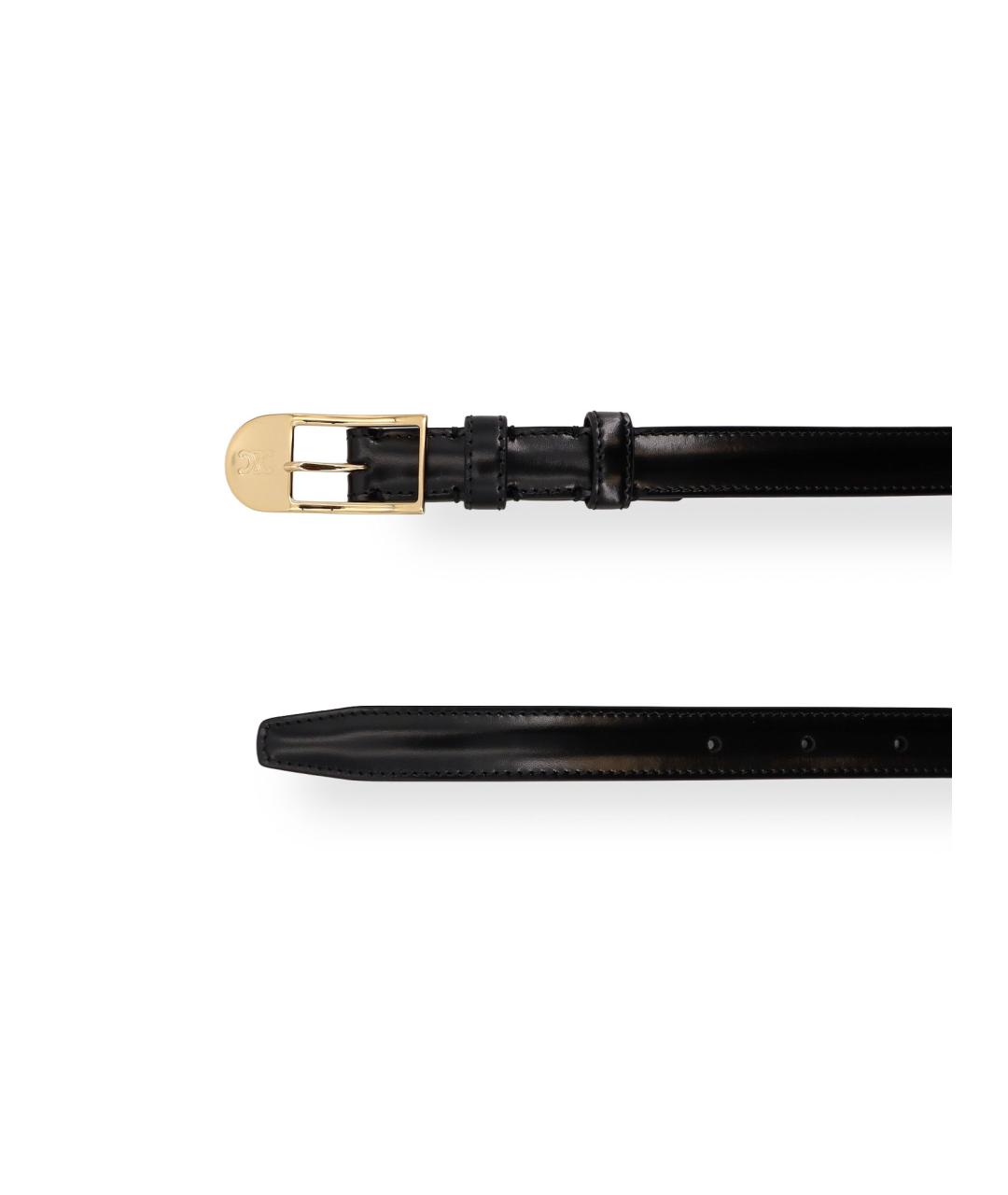 CELINE Черный кожаный ремень, фото 2