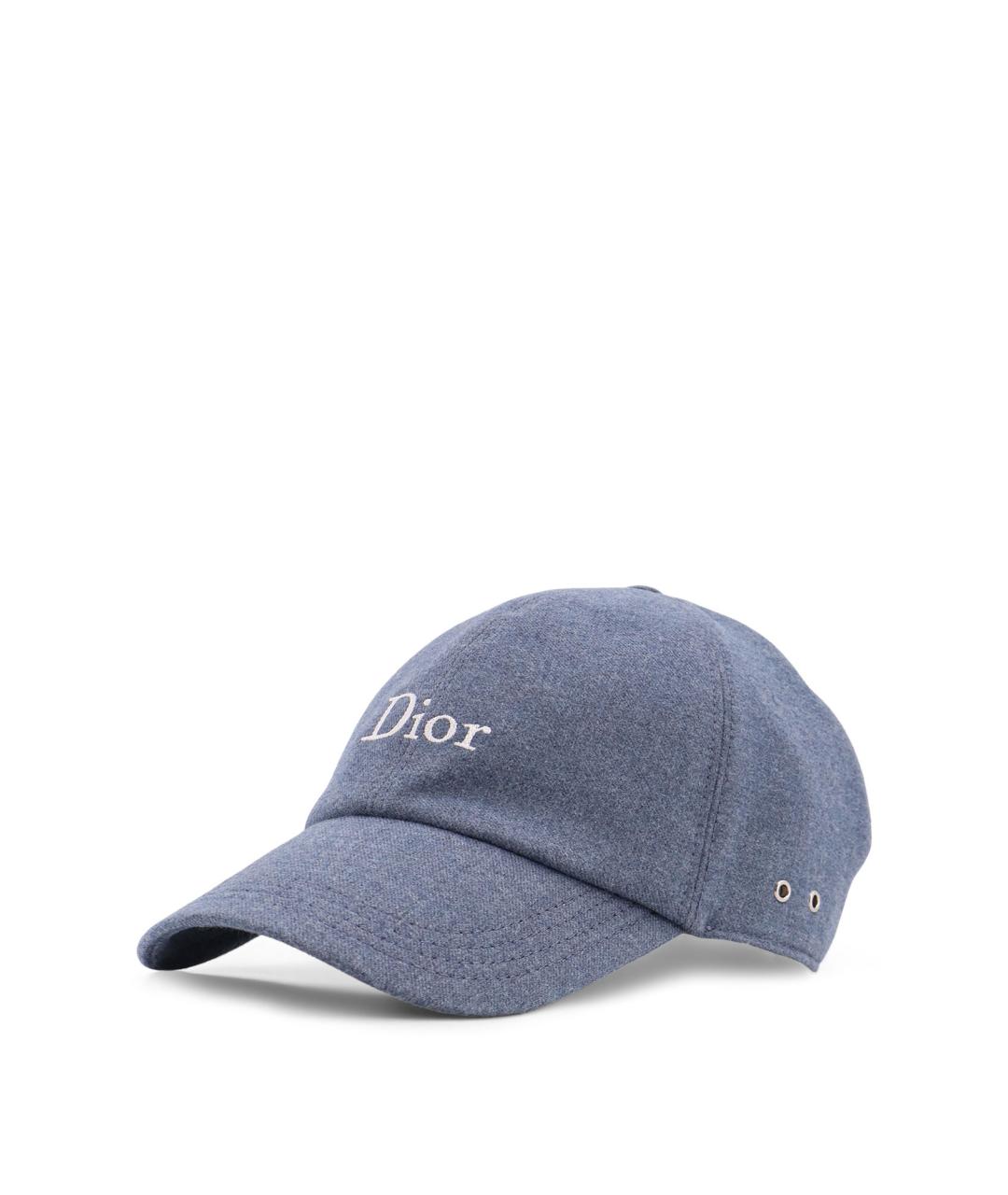 CHRISTIAN DIOR Голубая хлопковая кепка/бейсболка, фото 2
