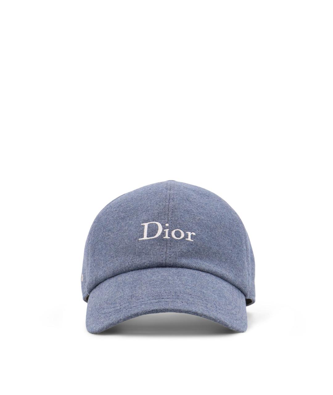 CHRISTIAN DIOR Голубая хлопковая кепка/бейсболка, фото 1