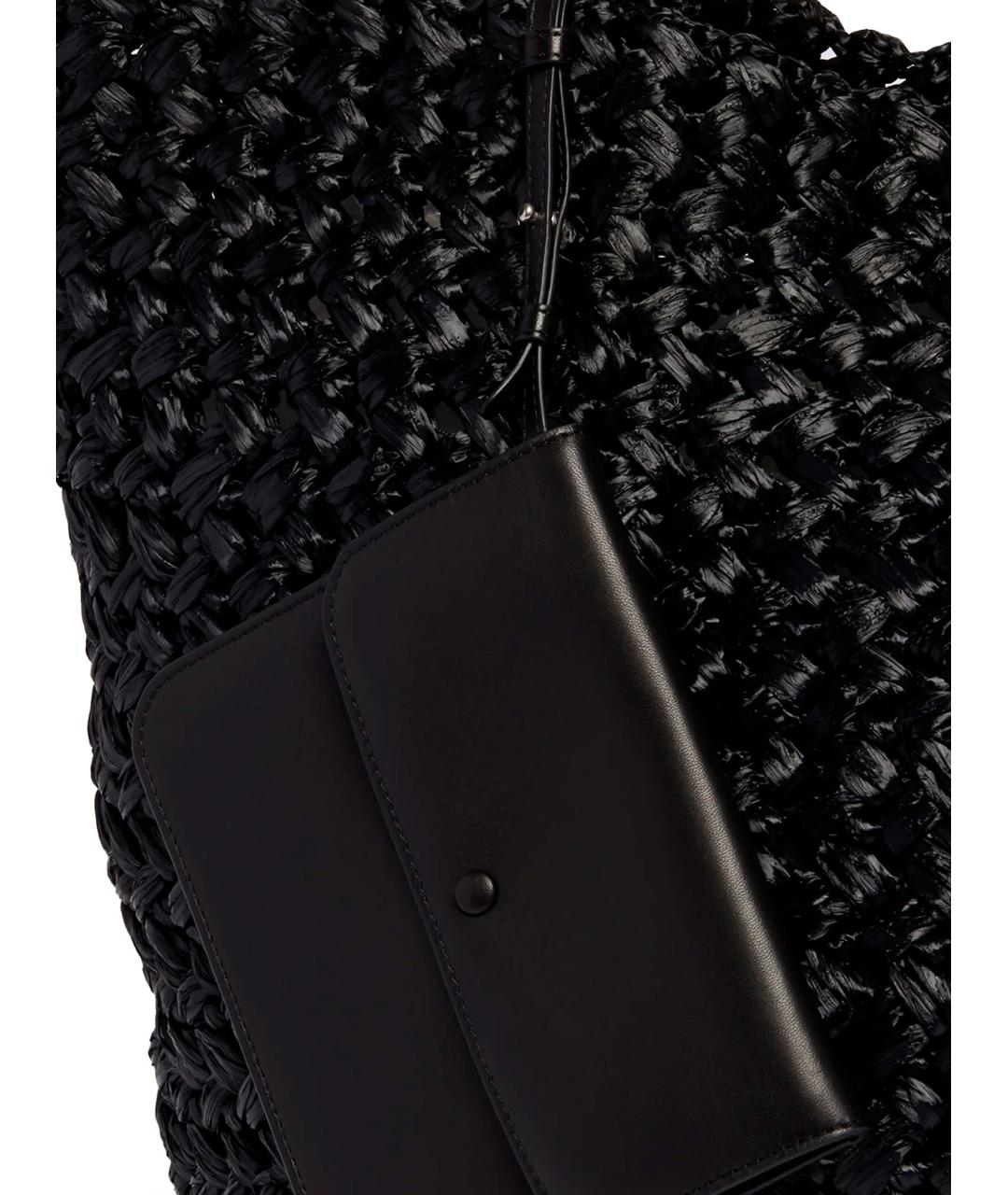 THE ROW Черная пелетеная сумка тоут, фото 4