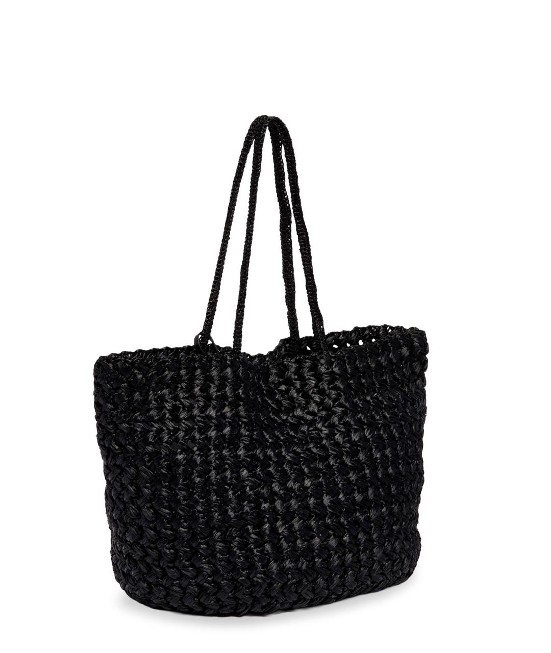 THE ROW Черная пелетеная сумка тоут, фото 3