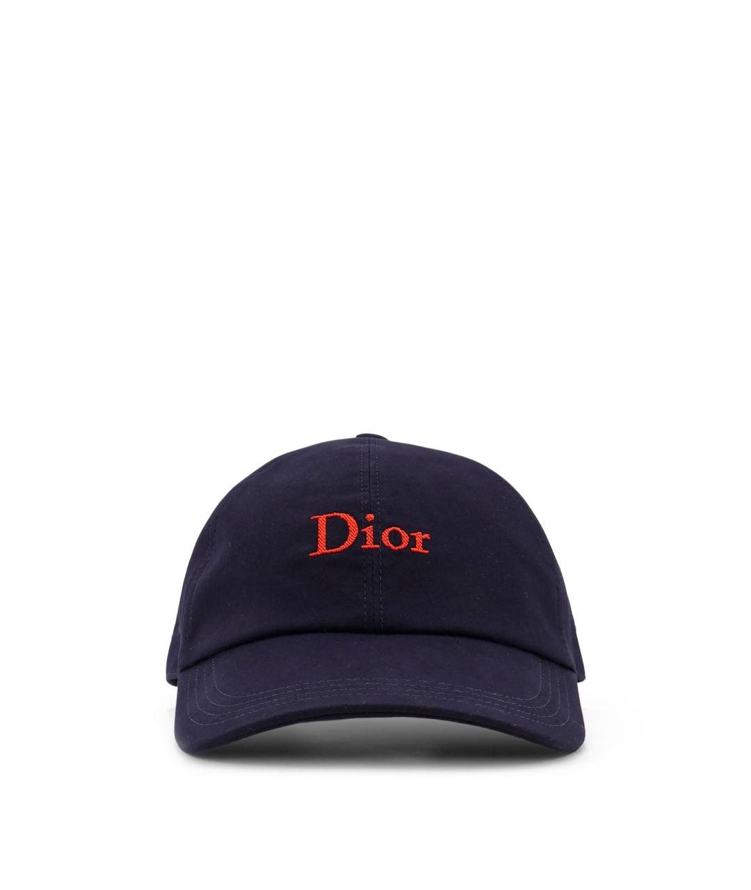 CHRISTIAN DIOR Темно-синяя хлопковая кепка/бейсболка, фото 1