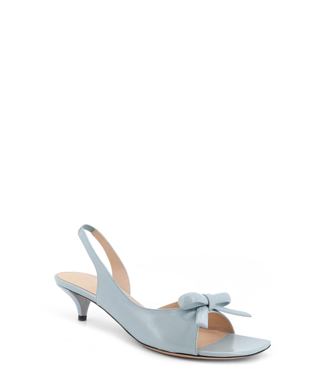 CHRISTIAN DIOR Голубые кожаные босоножки, фото 2