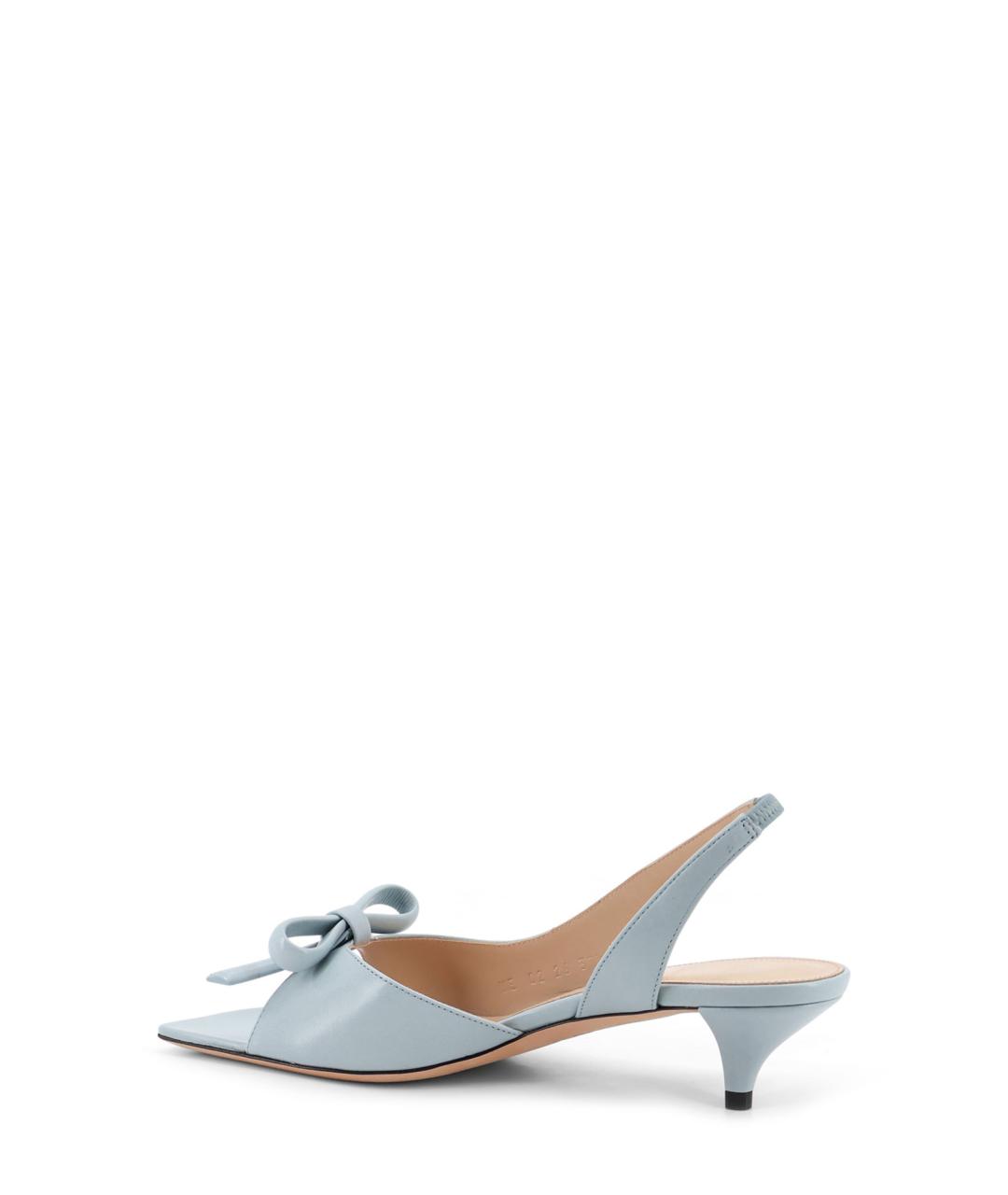 CHRISTIAN DIOR Голубые кожаные босоножки, фото 3