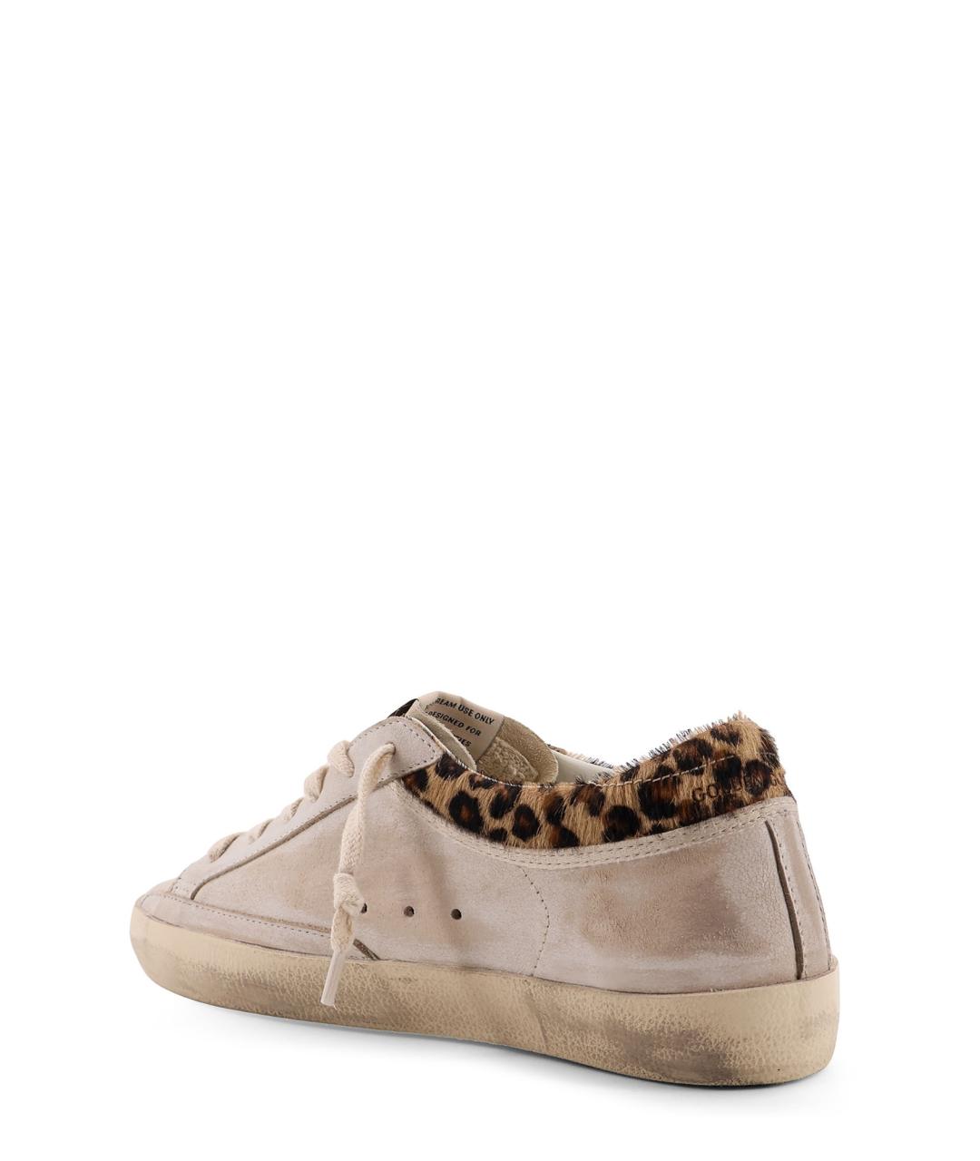 GOLDEN GOOSE DELUXE BRAND Бежевые кожаные кеды, фото 3