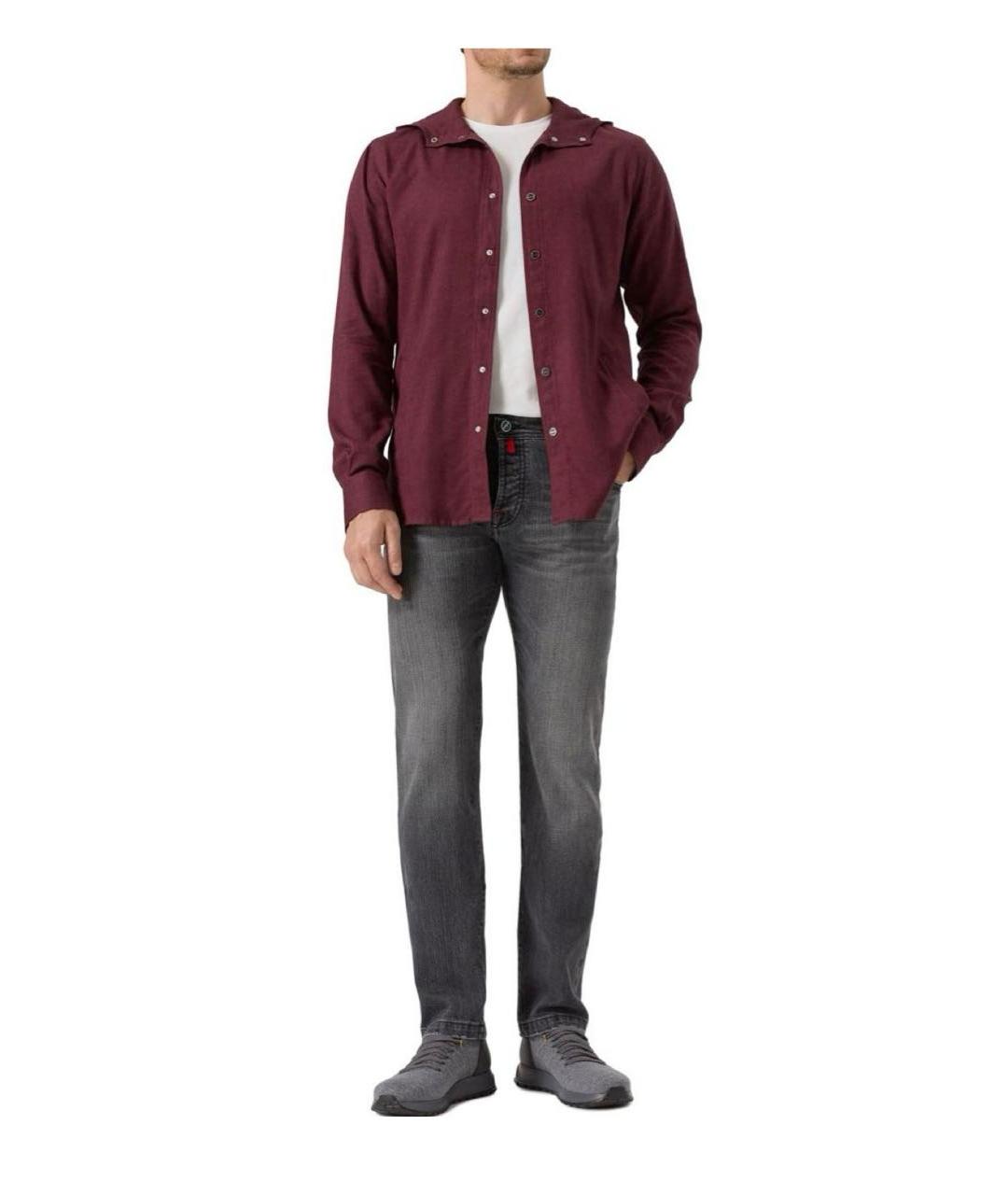 KITON Серые хлопковые джинсы скинни, фото 4