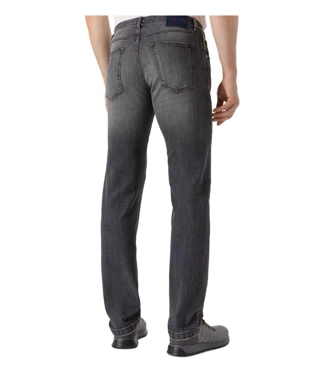 KITON Серые хлопковые джинсы скинни, фото 2