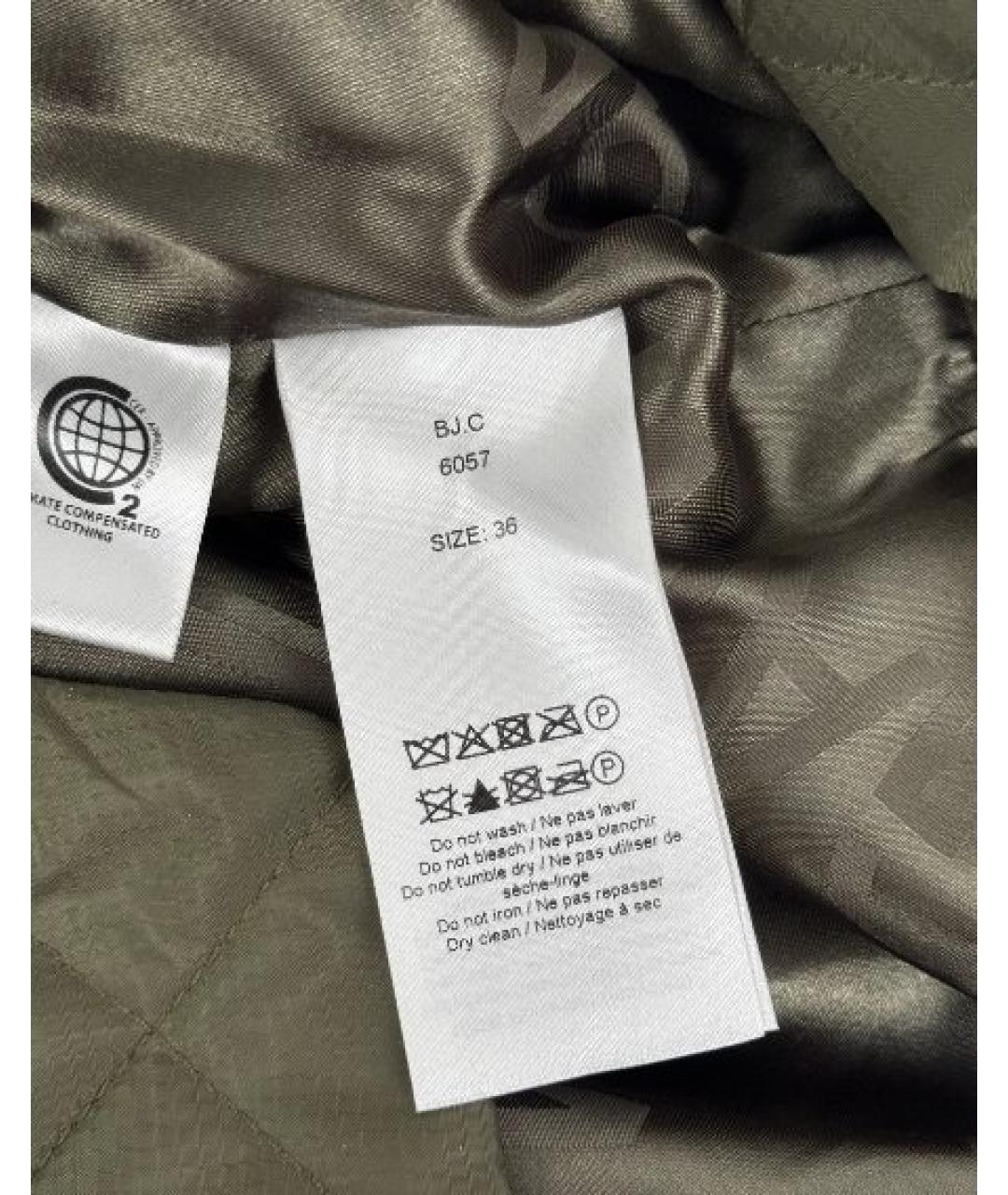 GANNI Хаки повседневное платье, фото 7