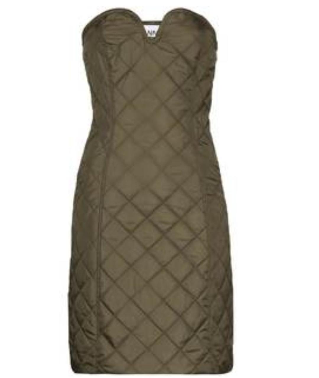 GANNI Хаки повседневное платье, фото 8