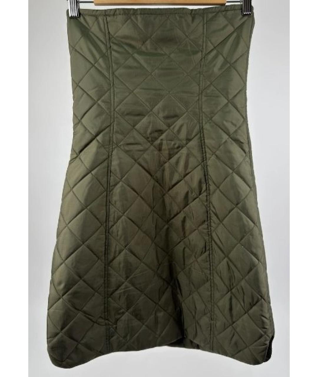 GANNI Хаки повседневное платье, фото 5