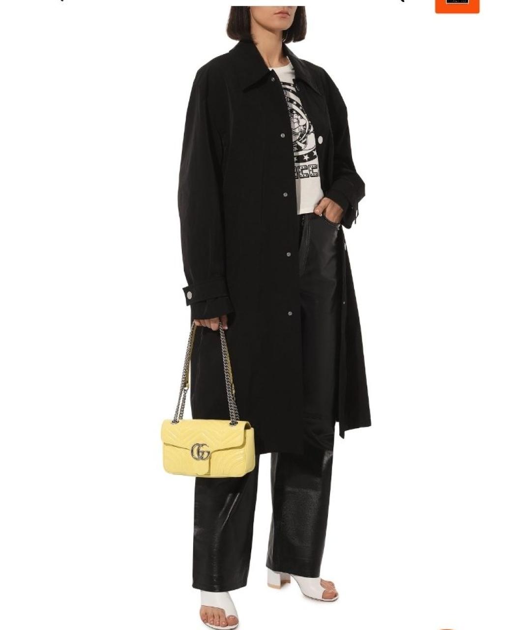 GUCCI Желтая кожаная сумка через плечо, фото 3