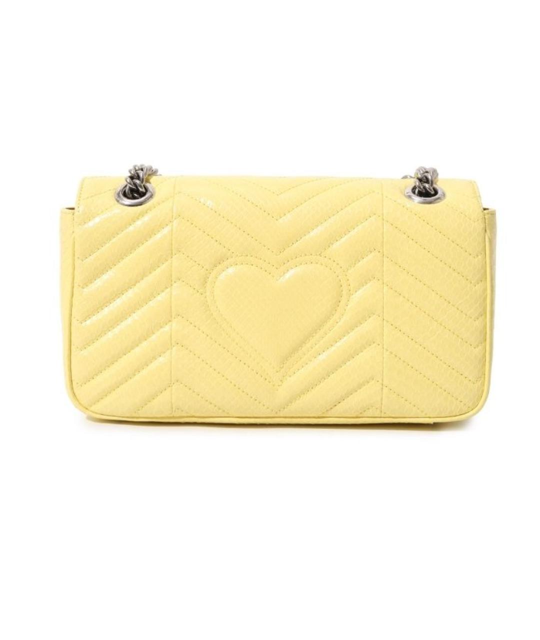 GUCCI Желтая кожаная сумка через плечо, фото 2